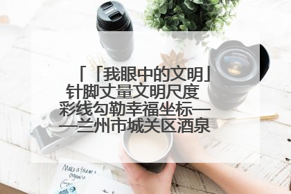 「我眼中的文明」针脚丈量文明尺度 彩线勾勒幸福坐标——兰州市城关区酒泉路街道办事处