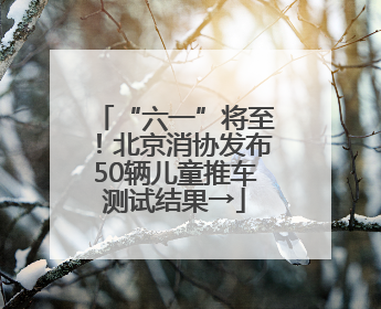 “六一”将至！北京消协发布50辆儿童推车测试结果→