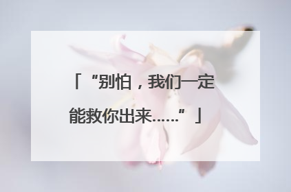 “别怕，我们一定能救你出来……”