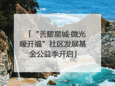“善耀星城·微光暖开福”社区发展基金公益季开启
