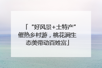 “好风景+土特产”催热乡村游，桃花涧生态美带动百姓富