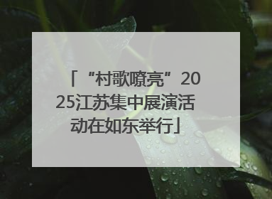 “村歌嘹亮”2025江苏集中展演活动在如东举行