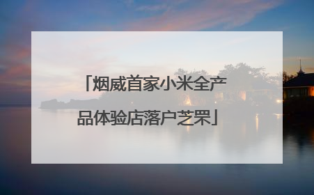 烟威首家小米全产品体验店落户芝罘