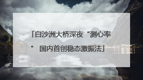 白沙洲大桥深夜“测心率” 国内首创稳态激振法