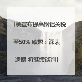 美宣布提高钢铝关税至50% 欧盟：深表遗憾 将继续谈判