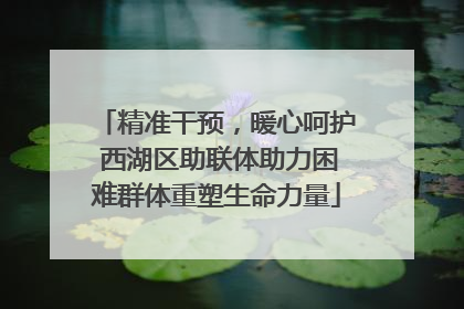 精准干预，暖心呵护 西湖区助联体助力困难群体重塑生命力量