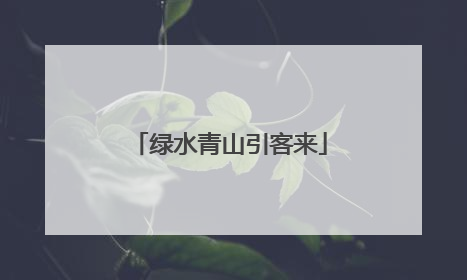 绿水青山引客来