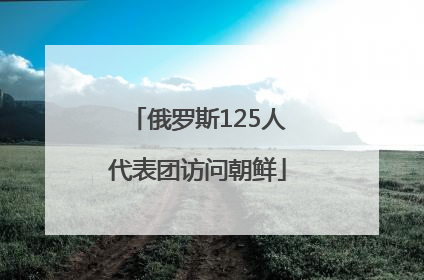 俄罗斯125人代表团访问朝鲜