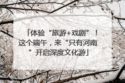 体验“旅游+戏剧”！这个端午，来“只有河南”开启深度文化游