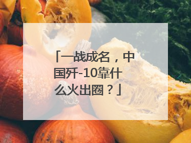 一战成名，中国歼-10靠什么火出圈？