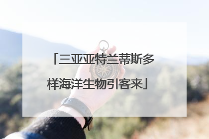 三亚亚特兰蒂斯多样海洋生物引客来