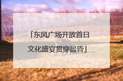 东风广场开放首日 文化盛宴贯穿晨昏