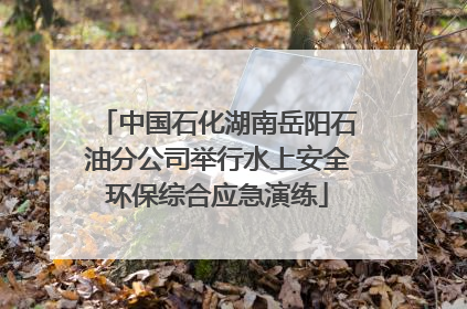 中国石化湖南岳阳石油分公司举行水上安全环保综合应急演练