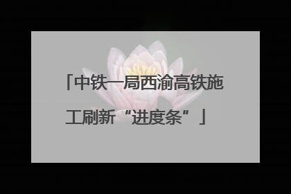 中铁一局西渝高铁施工刷新“进度条”