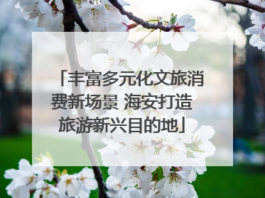 丰富多元化文旅消费新场景 海安打造旅游新兴目的地