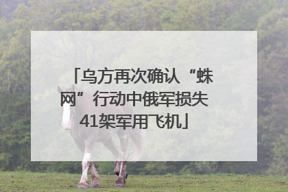 乌方再次确认“蛛网”行动中俄军损失41架军用飞机