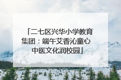 二七区兴华小学教育集团：端午艾香沁童心 中医文化润校园