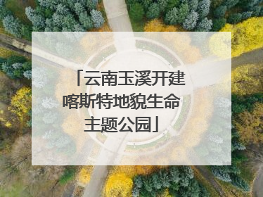 云南玉溪开建喀斯特地貌生命主题公园