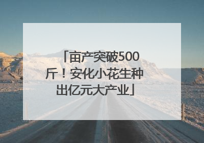 亩产突破500斤！安化小花生种出亿元大产业