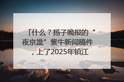什么？扬子晚报的“夜京畿”紫牛新闻稿件，上了2025年镇江中考模拟卷！