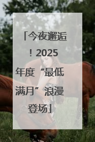今夜邂逅！2025年度“最低满月”浪漫登场
