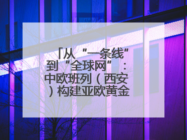 从“一条线”到“全球网”：中欧班列（西安）构建亚欧黄金物流大通道