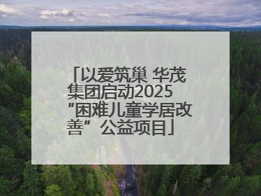 以爱筑巢 华茂集团启动2025“困难儿童学居改善”公益项目
