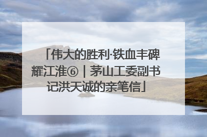 伟大的胜利·铁血丰碑耀江淮⑥｜茅山工委副书记洪天诚的亲笔信