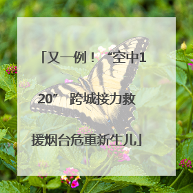 又一例！“空中120” 跨城接力救援烟台危重新生儿