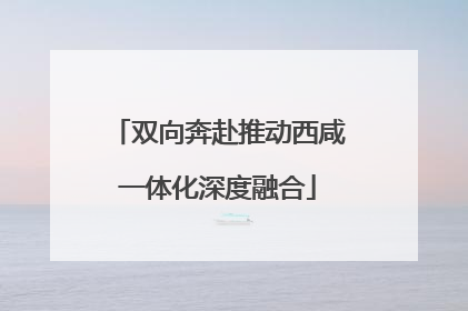 双向奔赴推动西咸一体化深度融合