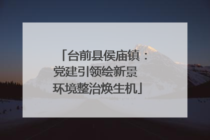 台前县侯庙镇：党建引领绘新景 环境整治焕生机