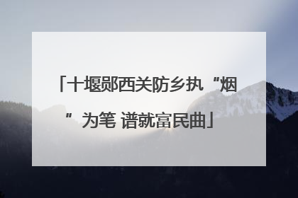 十堰郧西关防乡执“烟”为笔 谱就富民曲