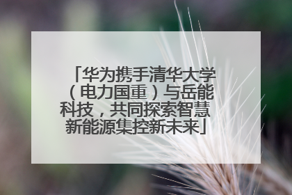 华为携手清华大学（电力国重）与岳能科技，共同探索智慧新能源集控新未来