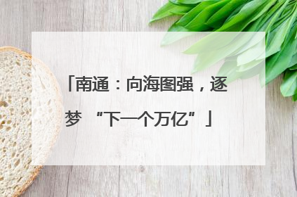 南通：向海图强，逐梦 “下一个万亿”