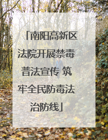 南阳高新区法院开展禁毒普法宣传 筑牢全民防毒法治防线