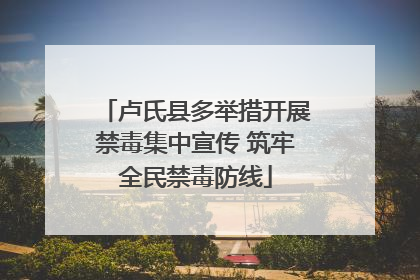 卢氏县多举措开展禁毒集中宣传 筑牢全民禁毒防线