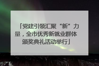 党建引领汇聚“新”力量，全市优秀新就业群体颁奖典礼活动举行