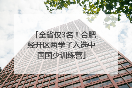 全省仅3名！合肥经开区两学子入选中国国少训练营