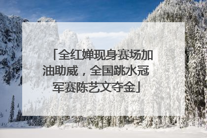 全红婵现身赛场加油助威，全国跳水冠军赛陈艺文夺金