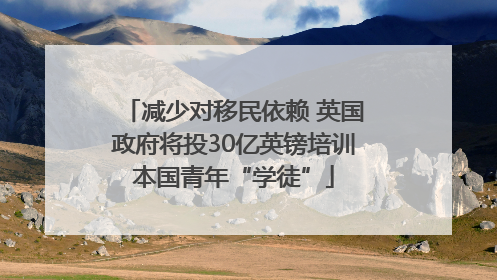 减少对移民依赖 英国政府将投30亿英镑培训本国青年“学徒”