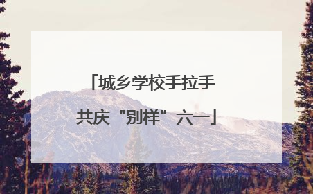 城乡学校手拉手 共庆“别样”六一