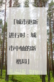 城市更新进行时：城市中轴的新格局