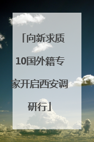 向新求质 10国外籍专家开启西安调研行