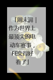 周末湃｜作为世界上最顶尖的电动车赛事，FE变得好看了