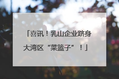 喜讯！乳山企业跻身大湾区“菜篮子”！