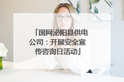 国网泌阳县供电公司：开展安全宣传咨询日活动