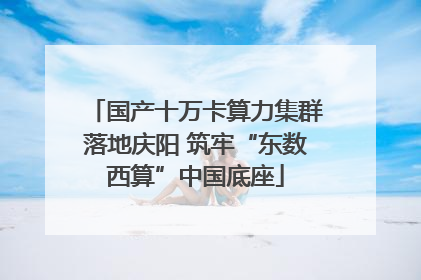 国产十万卡算力集群落地庆阳 筑牢“东数西算”中国底座