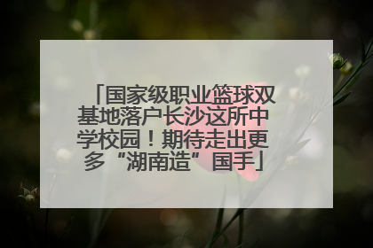 国家级职业篮球双基地落户长沙这所中学校园！期待走出更多“湖南造”国手
