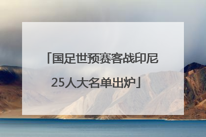 国足世预赛客战印尼25人大名单出炉