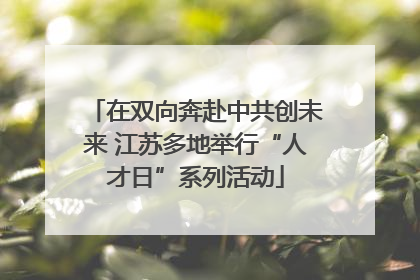 在双向奔赴中共创未来 江苏多地举行“人才日”系列活动